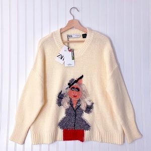 ZARA Disney The Muppets Oversized Sweater NWT